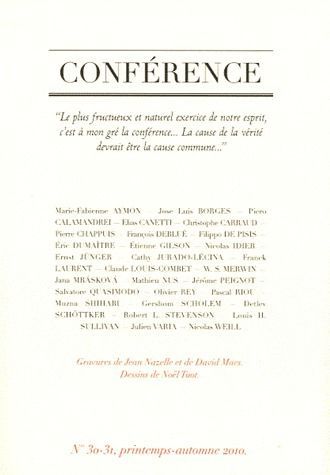 Emprunter Conférence N° 30-31, printemps-automne 2010 livre