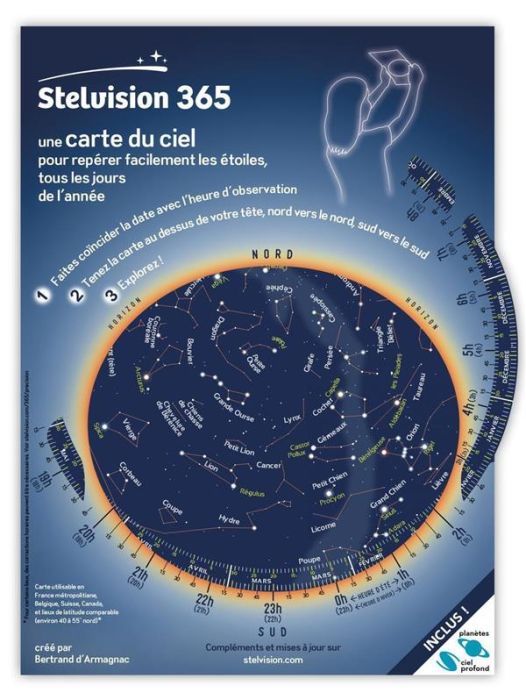 Emprunter Stelvision 365. Une carte du ciel pour repérer facilement les étoiles, tous les jours de l'année, 13 livre