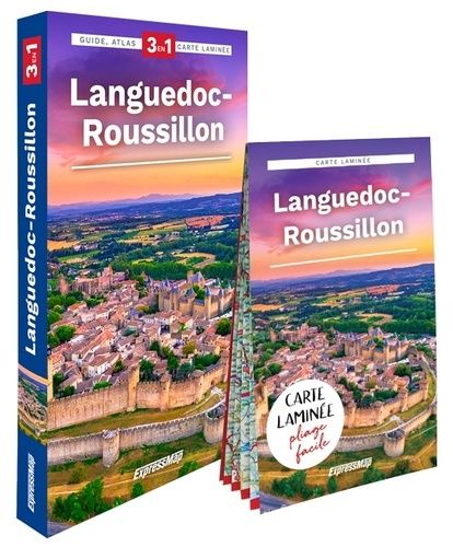 Emprunter Languedoc-Roussillon. Guide + Atlas + Carte laminée 1/350 000, Edition 2023 livre