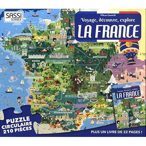 Emprunter Voyage decouvre, explore la France. Avec 1 puzzle circulaire de 210 pièces livre