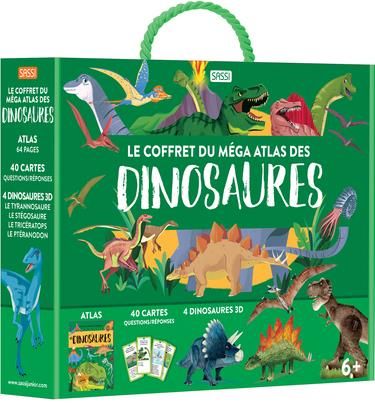 Emprunter Le coffret du méga atlas des dinosaures . Avec 40 cartes, et 4 dinosaures 3D livre