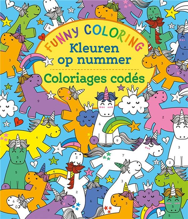 Emprunter Funny Coloring. Coloriages codés, Edition bilingue français-néerlandais livre