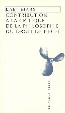 Emprunter Contribution à la critique de la philosophie du droit de Hegel livre