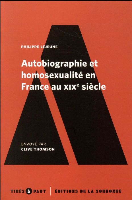 Emprunter AUTOBIOGRAPHIE ET HOMOSEXUALITE EN FRANCE AU XIXE SIECLE livre