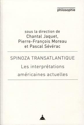 Emprunter Spinoza transatlantique - Les interprétations américaines actuelles livre