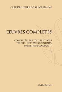 OEUVRES COMPLETES. (1868-1878) 12 VOLS - SAINT-SIMON CLAUDE-H