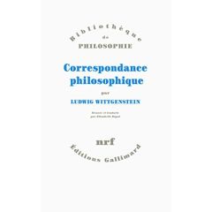 Correspondance philosophique - Wittgenstein Ludwig - Rigal Elisabeth - McGuinness