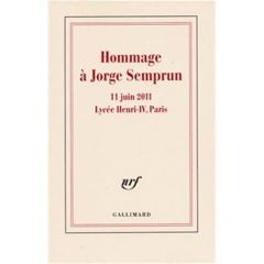Hommage à Jorge Semprun. 11 juin 2011, Lycée Henri-IV, Paris - Landman Claude