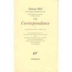 Oeuvres complètes. Tome 7, Correspondance, Volume 1, Correspondance familiale - Weil Simone - Chenavier Robert - Devaux André A. -