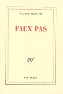 Faux pas - Blanchot Maurice