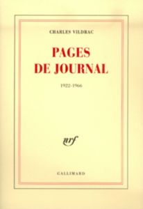 Pages de journal (1922-1966) - Vildrac Charles