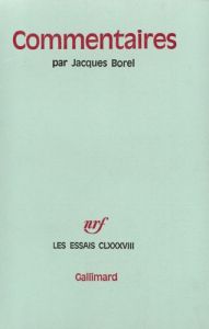 Commentaires - Borel Jacques