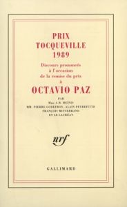 Discours prononcé à l'occasion du prix Tocqueville 1989 - Paz Octavio - Mitterrand François - Heinis A.b. -