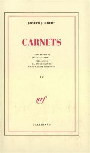 Carnets. Tome 2 - Joubert Joseph