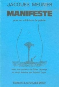 Manifeste pour un minimum de poésie - Meunier Jacques - Lapouge Gilles - Topor Roland
