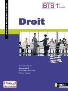 Droit BTS 1re année. Livre + licence élève, Edition 2016 - Saraf Jacques - Bocquillon Jean-François - Mariage