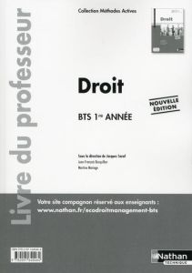 Droit BTS 1re année. Livre du professeur, Edition 2016 - Saraf Jacques - Bocquillon Jean-François - Mariage