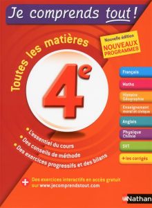 Toutes les matières 4e. Edition 2016 - Chiffre Pierre-Alain - Lassus Gilles - Revil Olivi