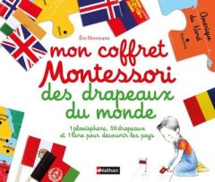 Mon coffret Montessori des drapeaux du monde. Avec 1 planisphère et 50 drapeaux - Herrmann Eve