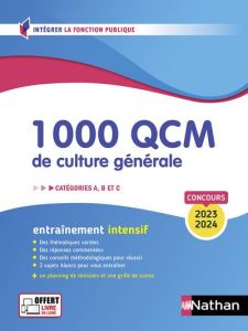 1000 QCM de culture générale. Catégories A, B, C, Edition 2023-2024 - Grasser Sylvie - Joly Pascal