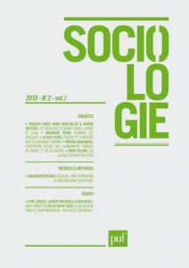 Sociologie N° 2 Volume 1/2010 - Dubet François - Duru-Bellat Marie - Vérétout Anto