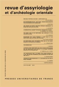 Revue d'assyriologie et d'archéologie orientale N° 112/2018 - Charpin Dominique