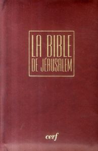 La Bible de Jérusalem Poche, étui "luxe" bordeaux avec fermeture éclair, papier bible, tranche or - EBAF