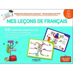 Mes leçons de français CP CE1 CE2. Avec 40 cartes leçons, 10 cartes jeux, 1 livret explicatif - Eleaume Lachaud Stéphanie