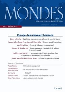 Mondes N° 2, Hiver 2010 : Europe : les nouveaux horizons - Baudouin Jacques