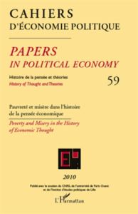 Cahiers d'économie politique N° 59/2010 : Pauvreté et misère dans l'histoire de la pensée économique - Mardellat Patrick