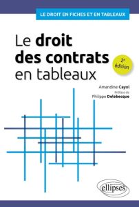 Le droit des contrats en tableaux - Cayol Amandine - Delebecque Philippe