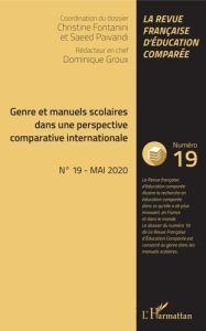Raisons, comparaisons, éducations N° 19, mai 2020 : Genre et manuels scolaires dans une perspective - Fontanini Christine - Paivandi Saeed