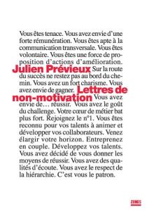 Lettres de non-motivation - Previeux Julien