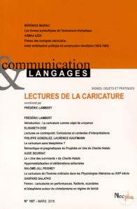 Communication et Langages N° 187, mars 2016 : Lectures de la caricature - Lambert Frédéric