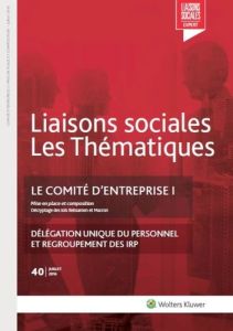 Liaisons sociales Les Thématiques/402016/Le comité d'entreprise - Limou Sandra, Lanclume Marie