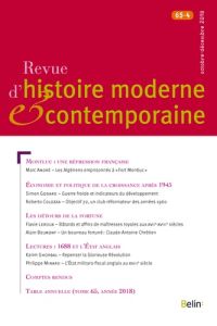 Revue d'histoire moderne et contemporaine/6542018/Revue d'histoire moderne et contemporaine Tome 654 - Minard Philippe, Collectif