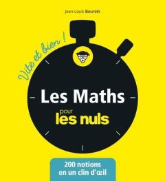 Les maths pour les nuls - Boursin Jean-Louis