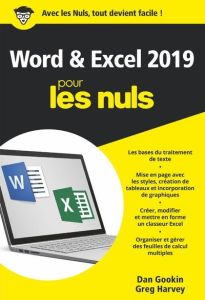 Word et Excel 2019 Poche Pour les Nuls - Gookin Dan - Harvey Greg - Le Boterf Anne - Escart