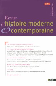 Revue d'histoire moderne et contemporaine/6012013/Revue d'histoire moderne et contemporaine Tome 601 - Lyon-Caen Nicolas, Collectif , Locher Fabien, Plan