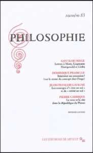 Philosophie N° 83, Septembre 2004 - Frege Gottlob - Pradelle Dominique - Lavigne Jean-