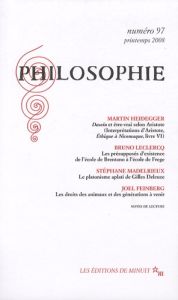 Philosophie N° 97, Printemps 2008 - Heidegger Martin - Leclercq Bruno - Madelrieux Sté