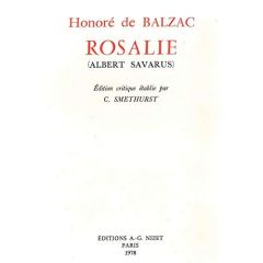 Rosalie (Albert Savarus) - De Balzac honoré - Smethurst Colin