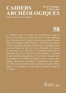 Cahiers archéologiques N° 58 - Durand Jannic