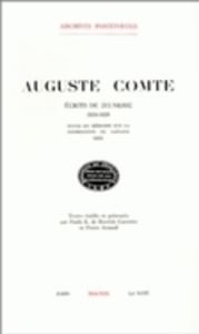 Ecrits de jeunesse, 1816-1828. Suivis du mémoire sur la cosmologie de Laplace, 1835 - Comte Auguste - Arnaud Pierre - Berrêdo Carneiro P