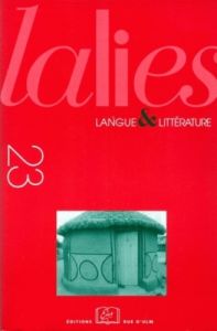 Lalies N° 23/2003 - Creissels Denis - Bouffartigue Jean - Christol Ala