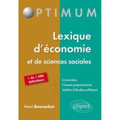 Lexique d'économie et de sciences sociales - Bourachot Henri