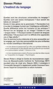 L'instinct du langage - Pinker Steven - Desjeux Marie-France