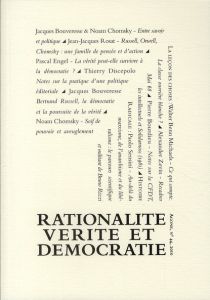 Agone N° 44/2010 : Rationalité, vérité et démocratie - Discepolo Thierry - Rosat Jean-Jacques