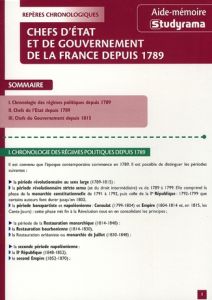 Chefs d'Etats et de gouvernement de la France depuis 1789 - Bernard Guillaume