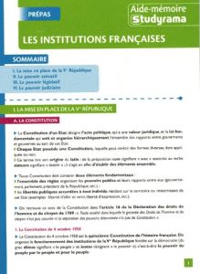 Les institutions françaises - Champetier Marjorie